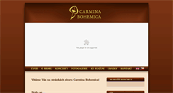 Desktop Screenshot of carminabohemica.cz